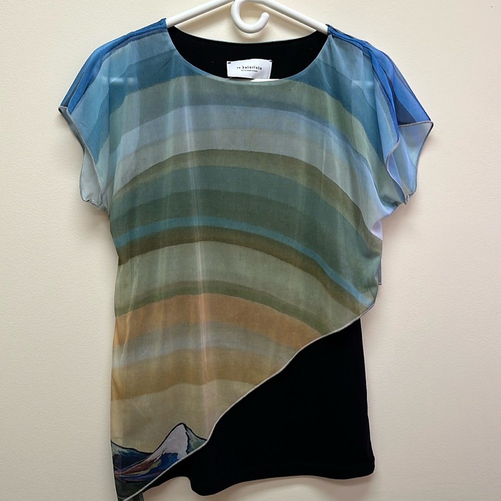Le galleriste janifer calvez art tank/shirt size small
